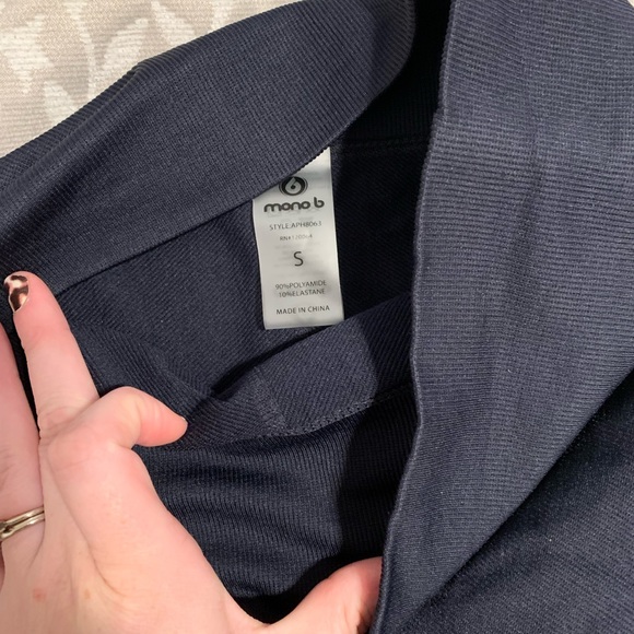 Mono B dark navy ribbed leggings - Picture 4 of 5